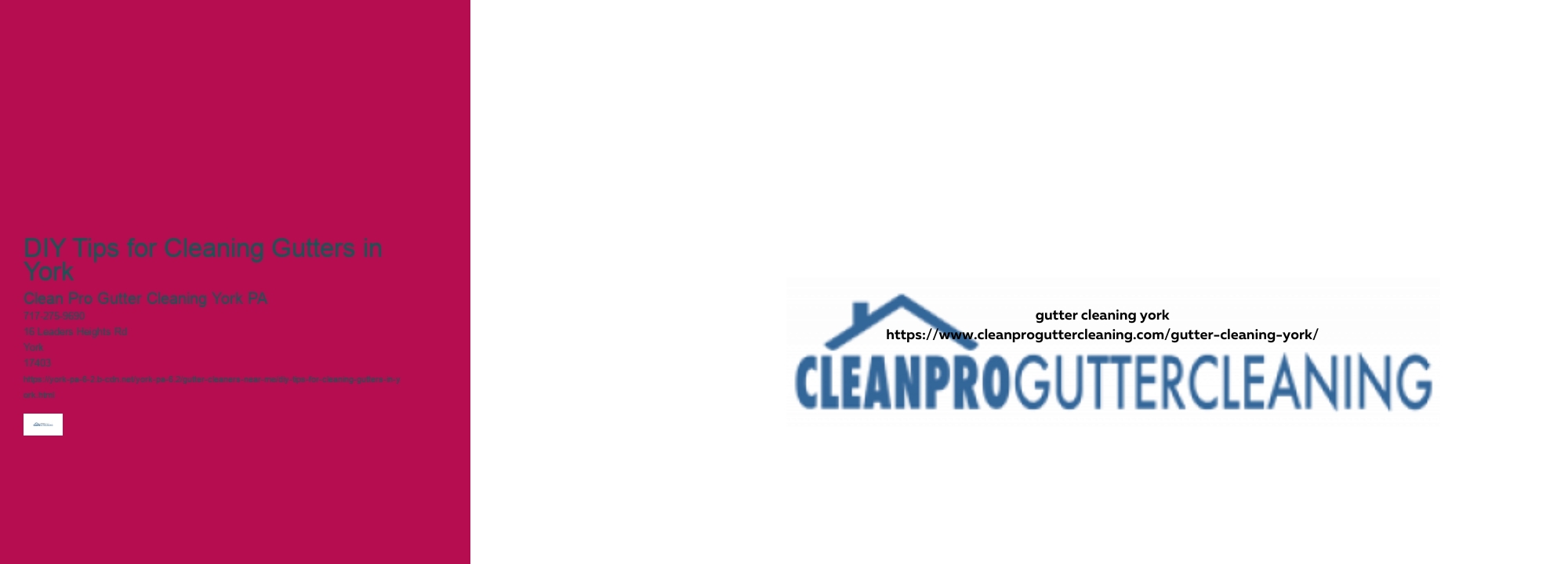 DIY Tips for Cleaning Gutters in York 