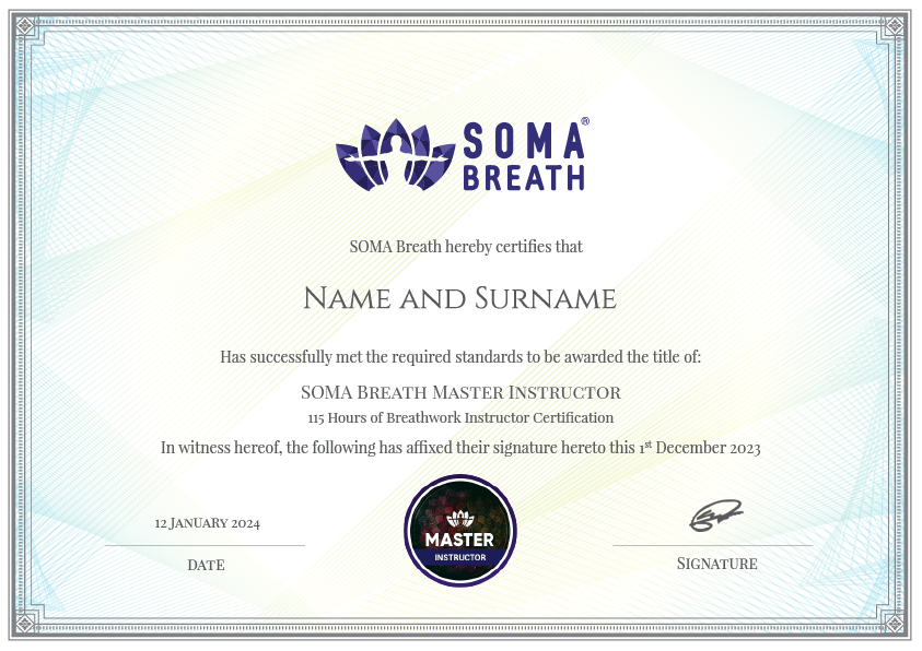 Master Instructor Certificate