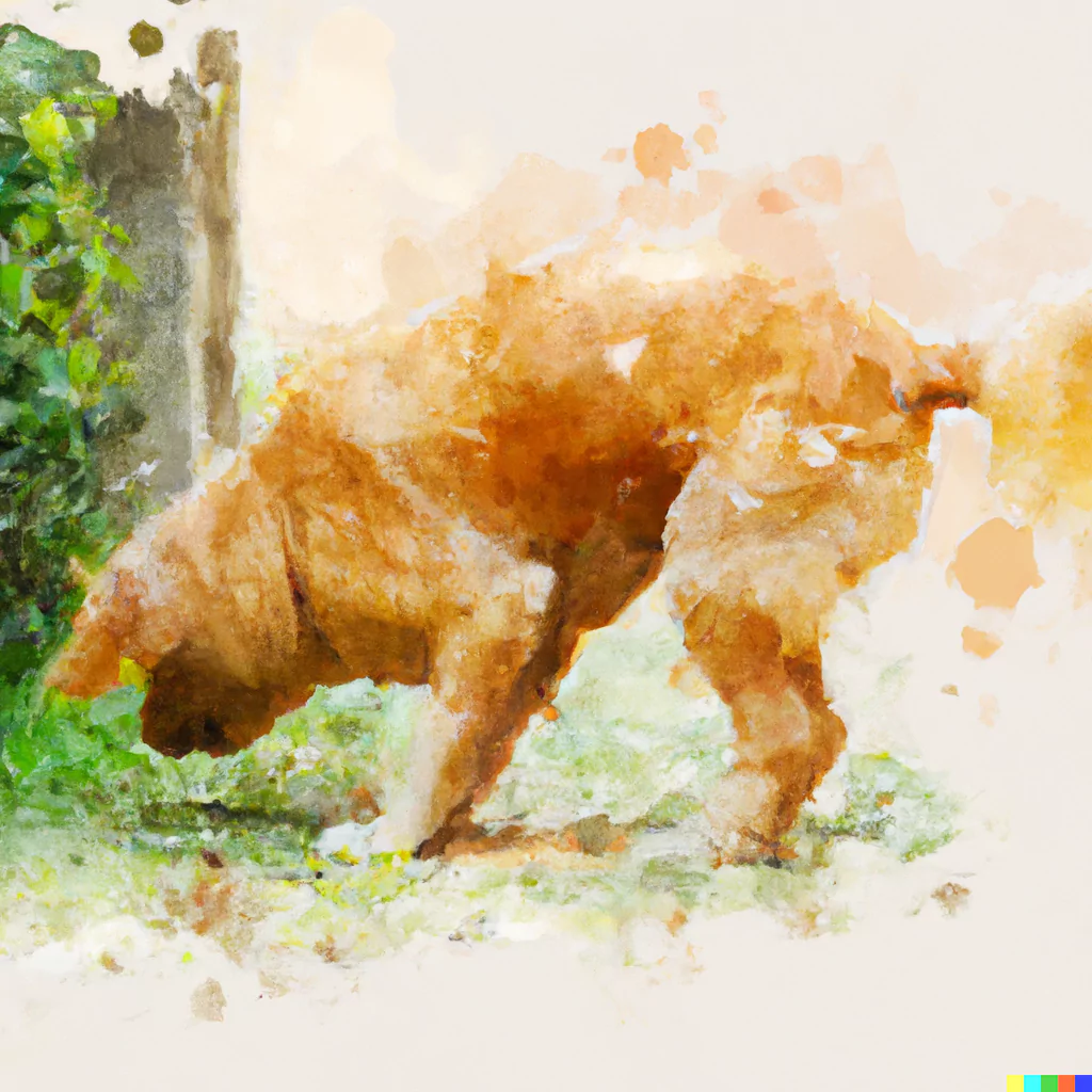 Why Do Dogs Poop in Different Ways? 2 a dog standing still while pooping