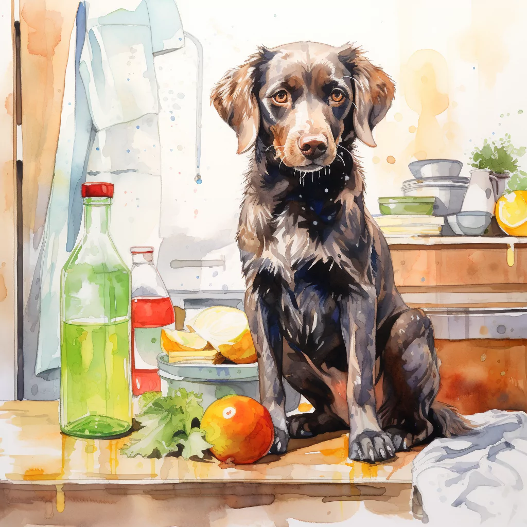What Are Common Dog Poisons? 3 VAdrgvet a dog in the kitchen sitting next to household cleanin 193475df ee2e 41c7 874c 6e838c5edfb8.png