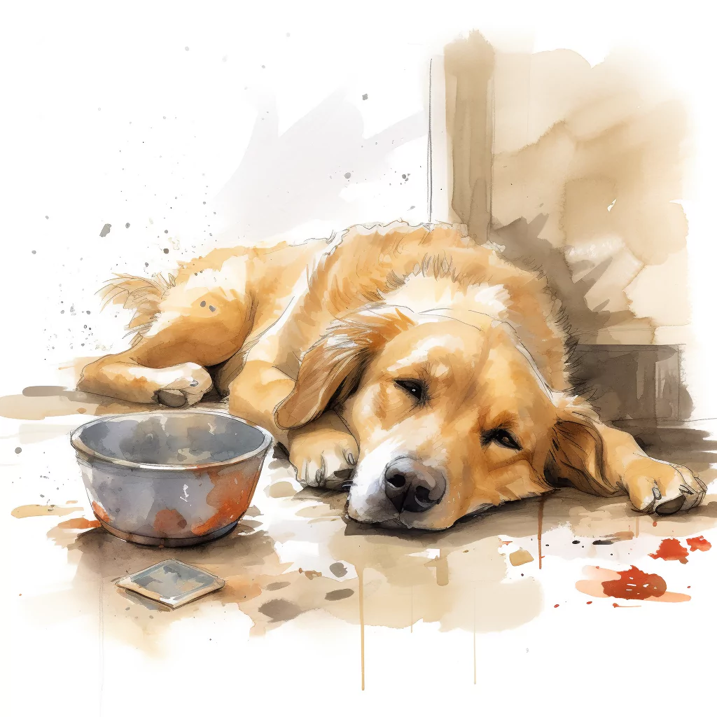 VAdrgvet a sick dog lying on the floor next to a food bowl loos 0016766a f4ec 4d07 af32 0d7189f50ff5.png