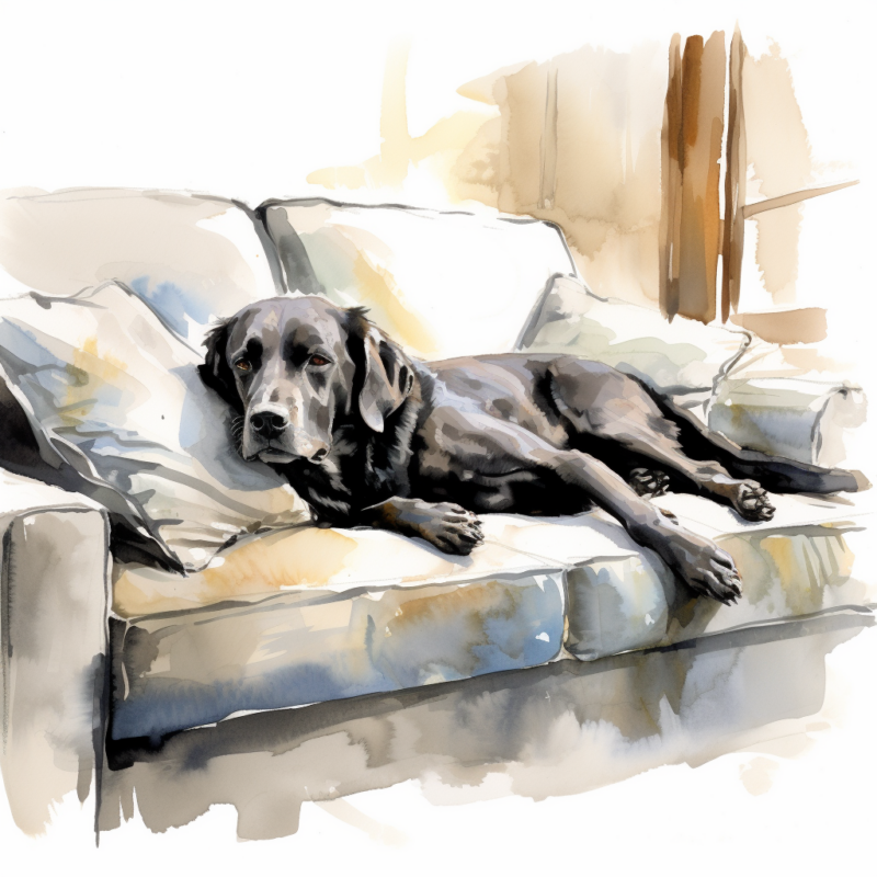 Common Infectious Diseases in Dogs: Top 10 Infections to Know 1 VAdrgvet a weak dog lying on the couch loose watercolor sketch 162b351c 6697 4e04 a745 bd9ea254df91
