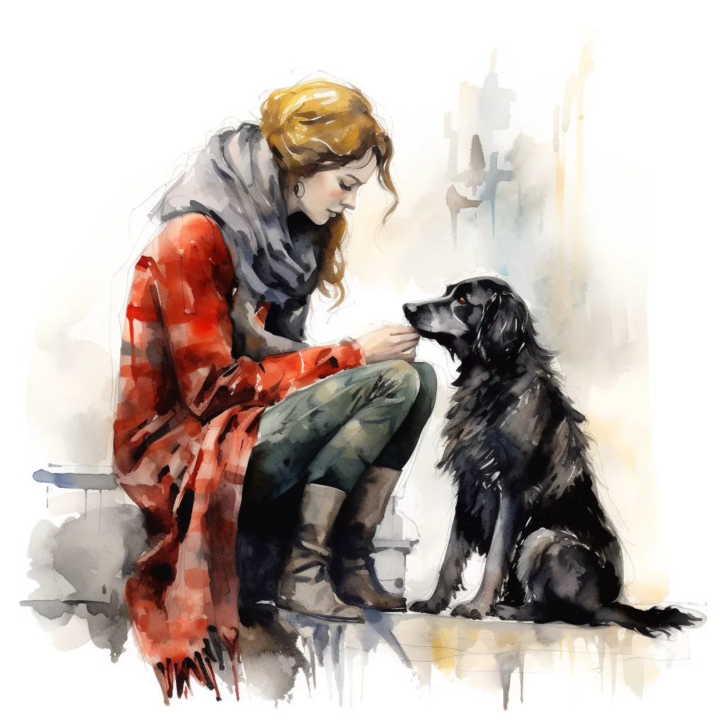 15 Canine Skin Masses: What You Need To Know 3 VAdrgvet a woman looking at the dogs skin loose watercolor sket a0705b28 dd28 4181 9b0e be5713143589.png