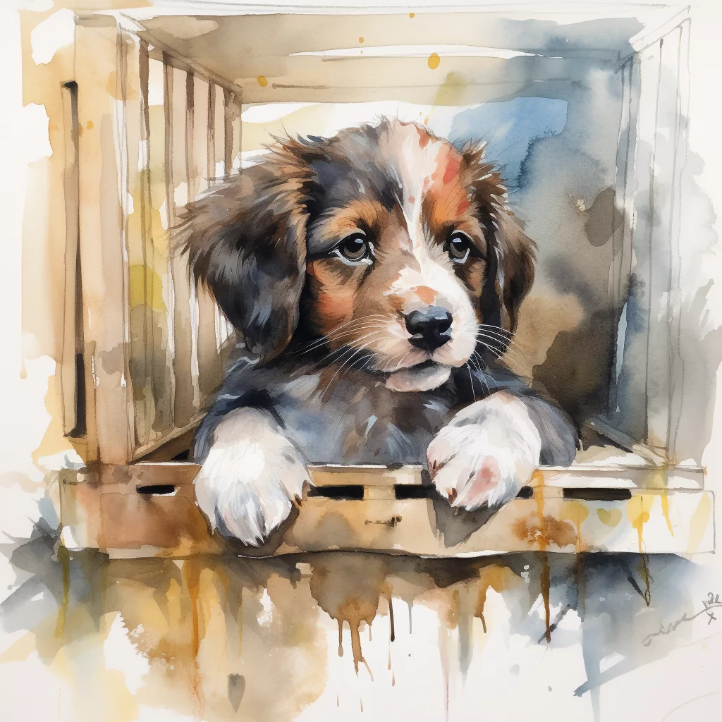 How To Care For A Healthy Puppy 2 a puppy in a crate