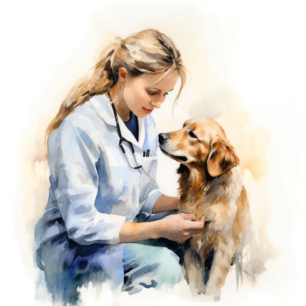 What is a Gastrointestinal Parasite in Dogs? 2 a modern veterinarian checking a dog loose watercolor ebe7fb61 9812 4fb6 9a09 38e164f4f158.png