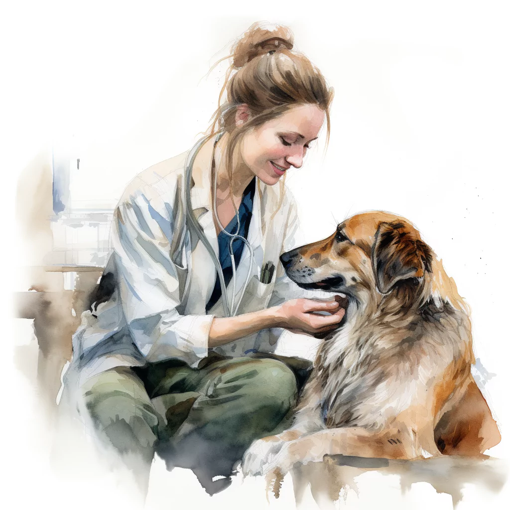 Nurturing Your Young Adult Dog: Essential Care Tips and Advice 2 a vet caring for a young adult dog