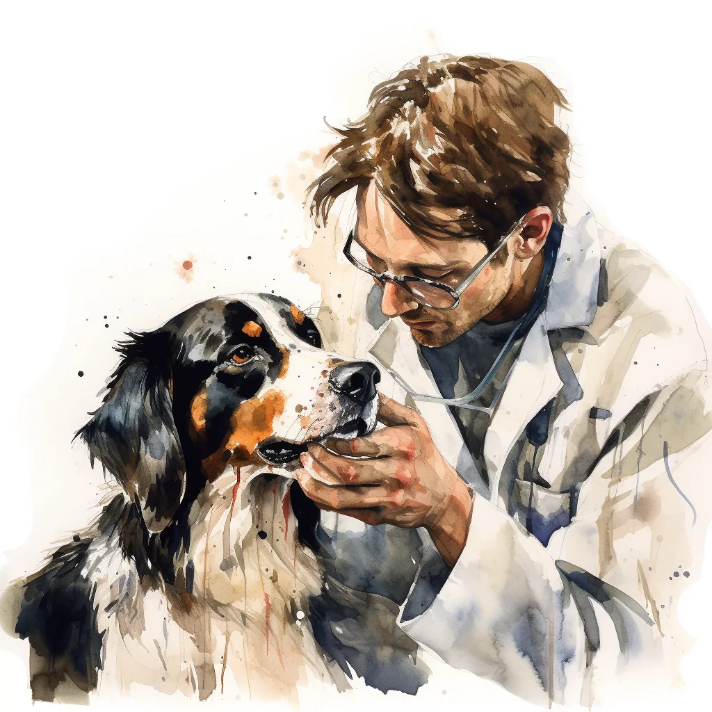What is an Eye Infection in Dogs? 2 a vet checking the dog eye.png