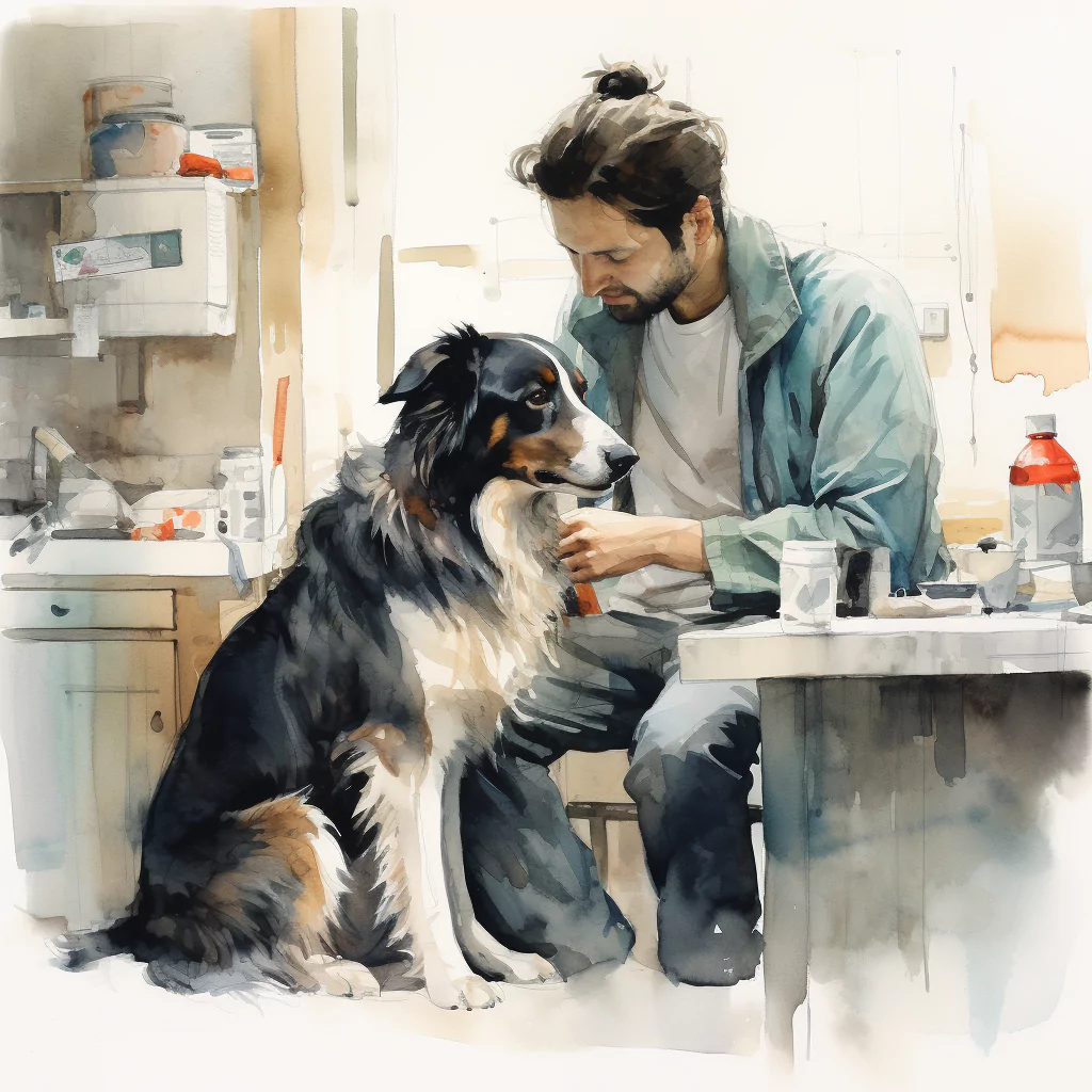 What is Atopic Dermatitis in Dogs? 2 a vet examining a dog.png