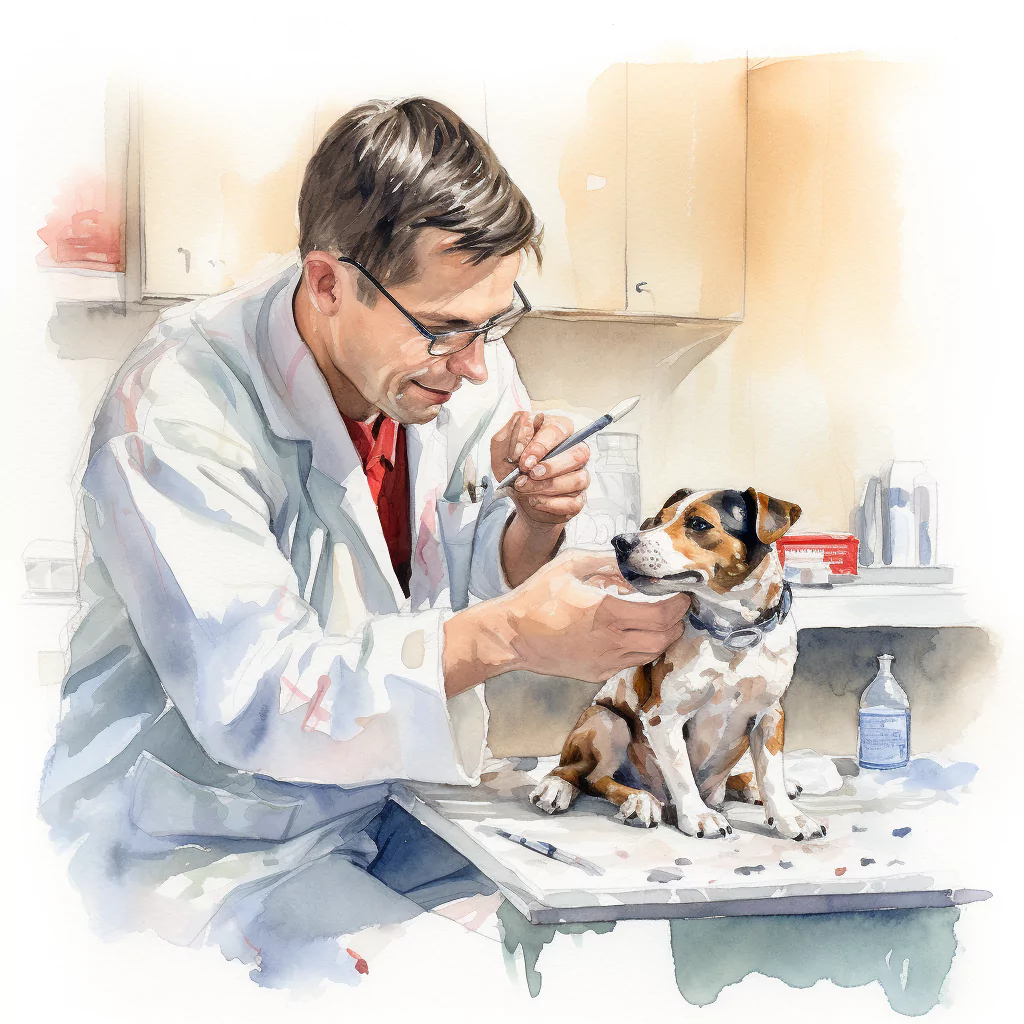 How To Care For Newborn Puppies 3 a vet giving shots to a puppy.png