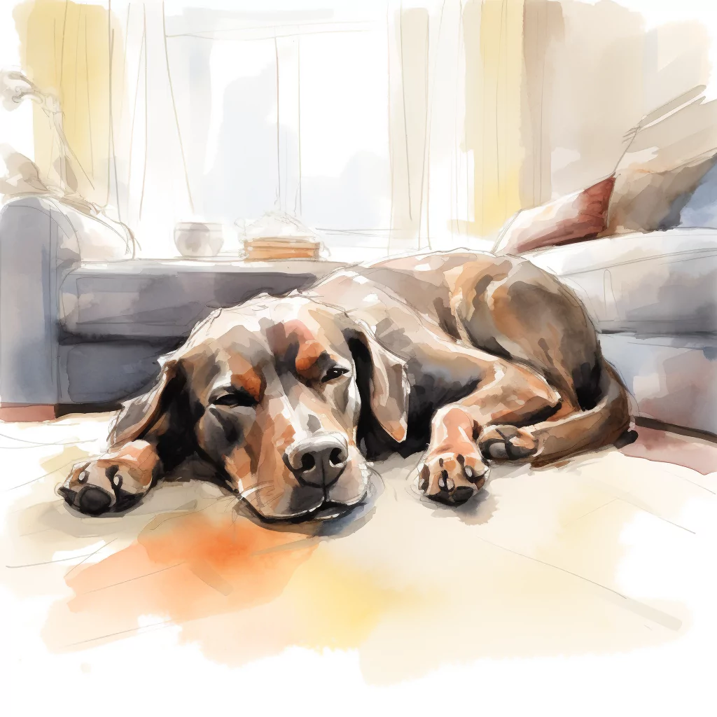 a weak dog lying on the floor.png