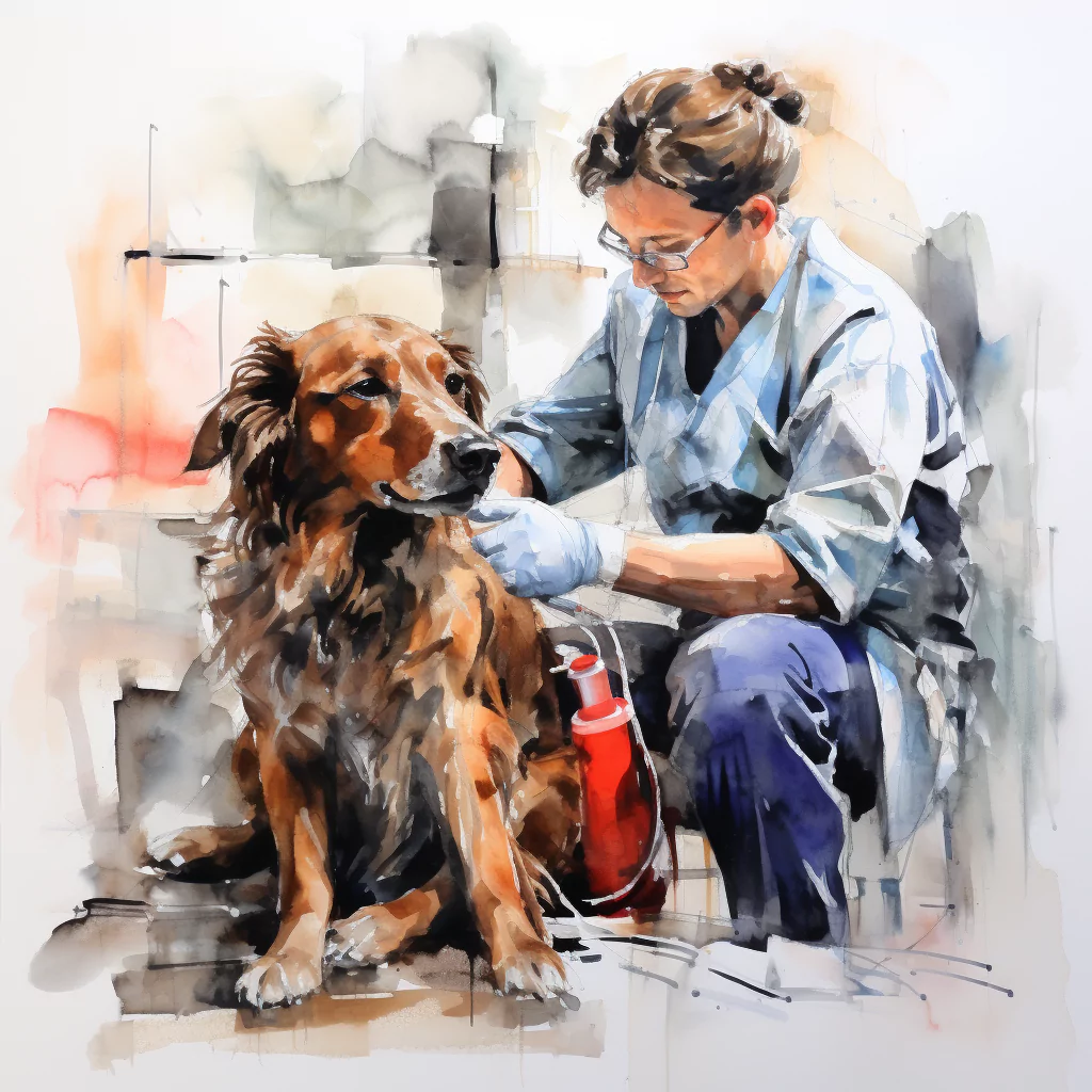 Coughing in Dogs: Common Causes and Treatment Options 2 a woman treating a dog