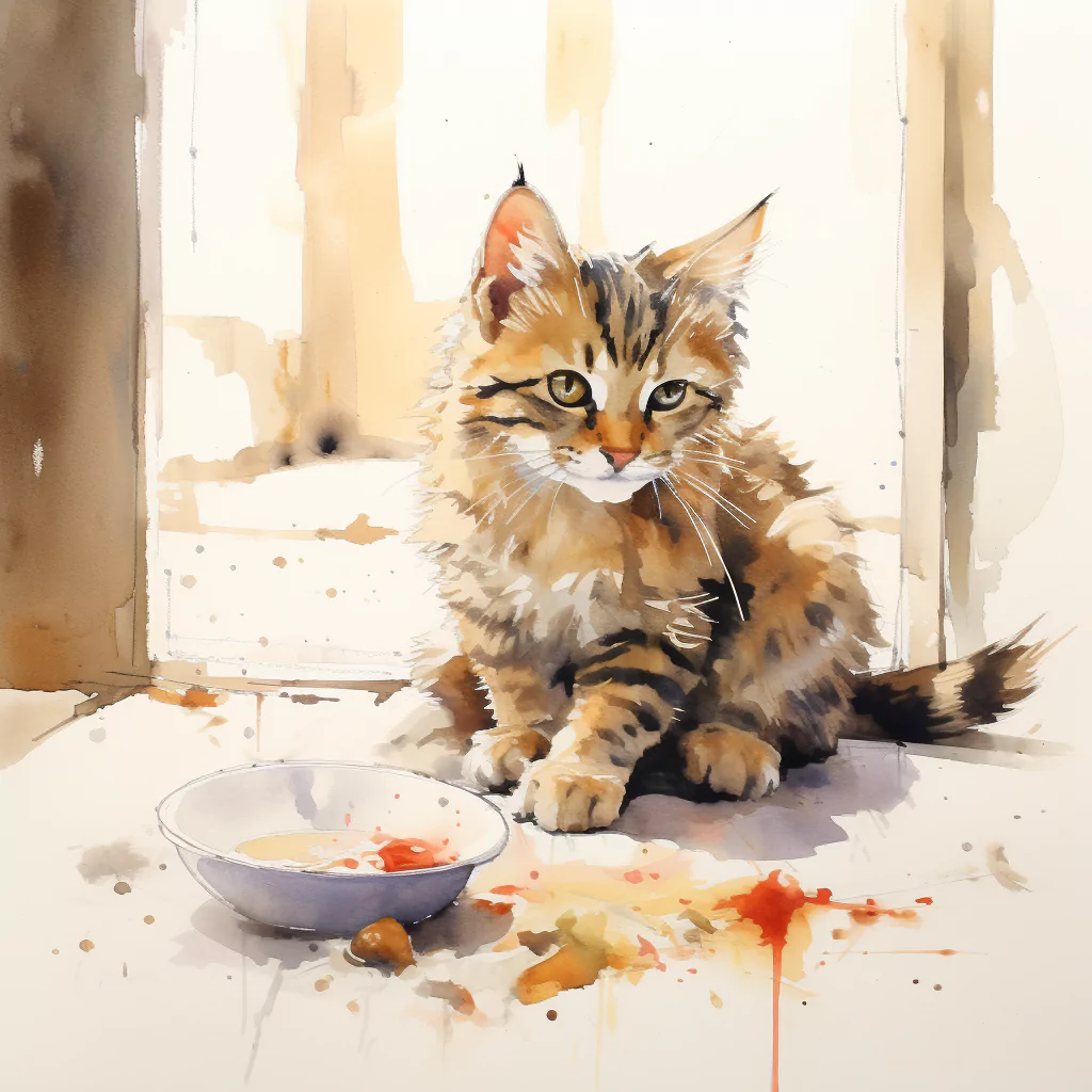 Pet Dental Care Tips for Your Cat 3 vadrgvet a cat eating food on the floor loose watercolor sketch 0fae6190 c4e8 46f1 9f5e dcd1b20985d4.png