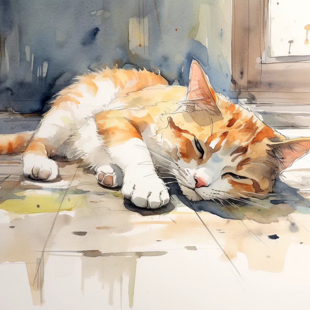 What are Common Emergencies in Cats 1 vadrgvet a sad cat lying on the floor loose watercolor sketch m b54c61aa 6419 46a7 9fee bff75fa3f87e.png