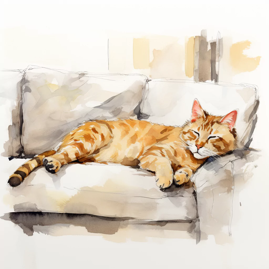 What are Gastrointestinal Parasites in Cats? 1 vadrgvet a thin cat lying on the sofa loose watercolor sketch m 638fdb4d 8337 4c50 bae1 c02375163855.png