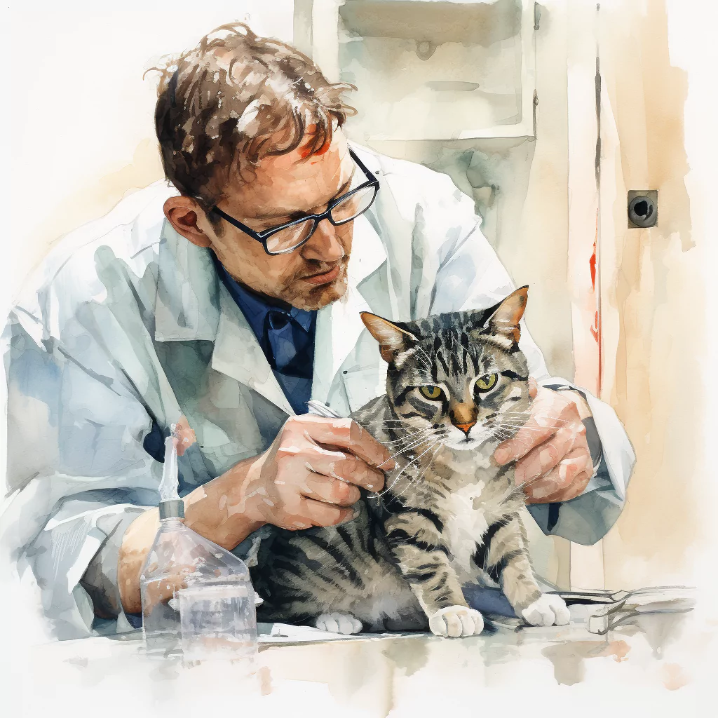 What are Corneal Ulcers in Cats? 2 vadrgvet a veterinarian examining a cats eye loose watercolor s 5a5d9e6a f915 4cdf b214 bd07771bd7dc.png