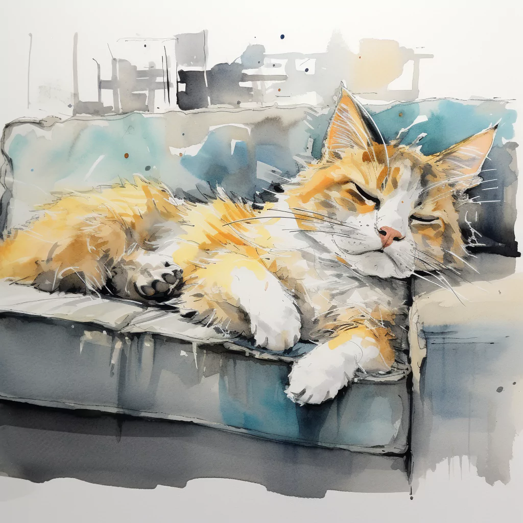 vadrgvet a weak cat lying on the sofa loose watercolor sketch m ff6acab1 ad4d 4315 b07e 255fbd6a542a.png