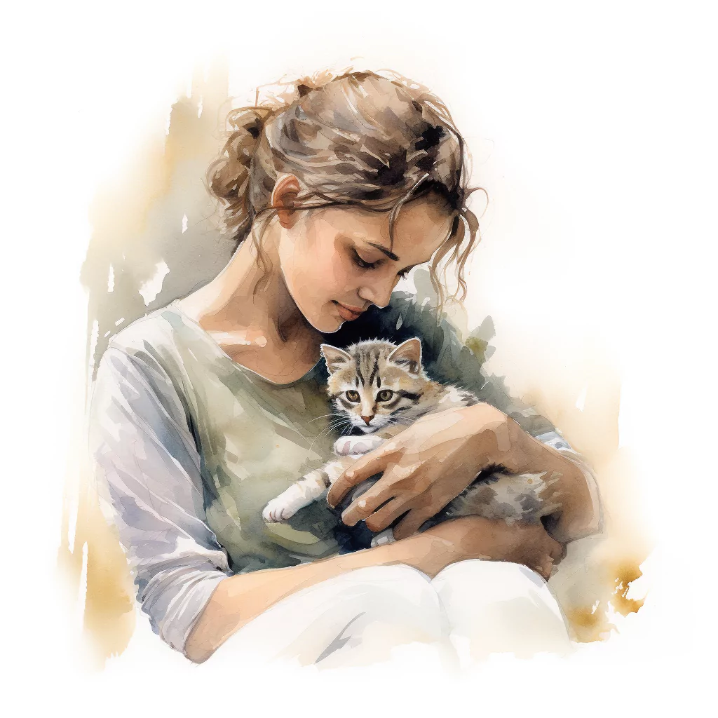 How To Care For A Healthy Kitten 2 vadrgvet a woman caring for a kitten loose watercolor sketch mi e0adc9f1 0c11 427c 8d61 a1eb69add06b.png