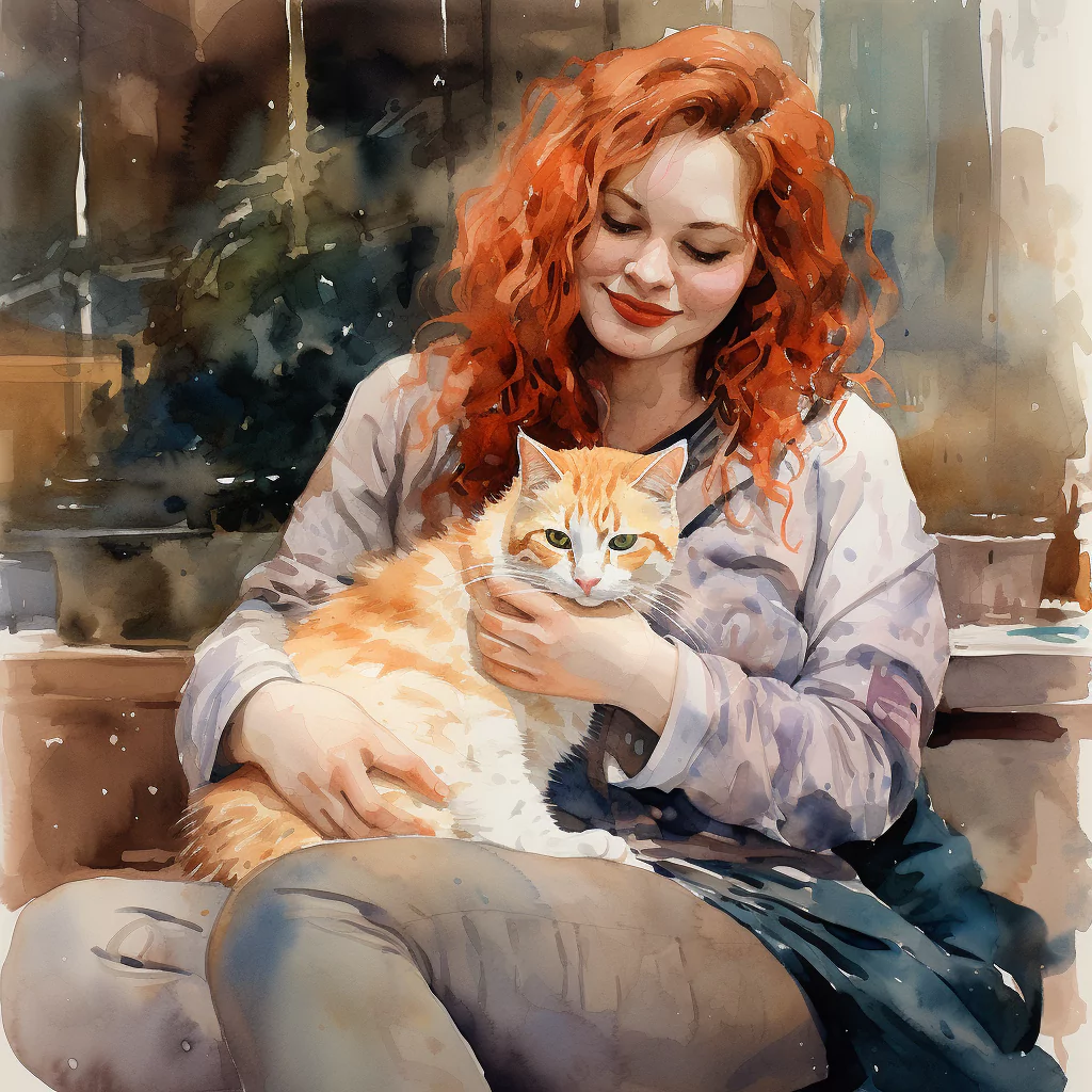 What is Diabetes Mellitus in Cats? 3 vadrgvet a woman petting a fat cat loose watercolor sketch mil adeeda30 e4e3 4646 8762 baebbfa3b8d0.png