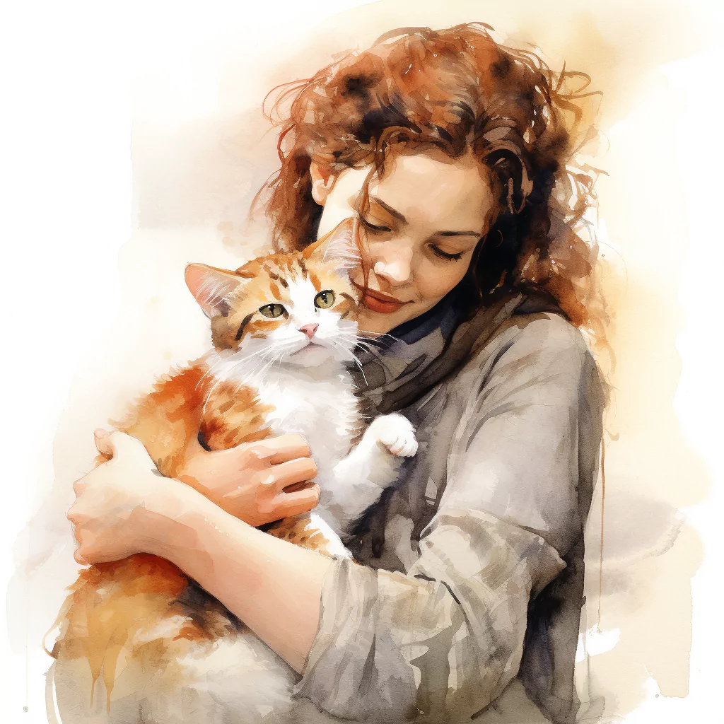 What are Flea Allergies in Cats? 2 vadrgvet woman touching a cat loose watercolor sketch mild spat 4ea4f782 8444 4207 ae93 cba884ca855a.png