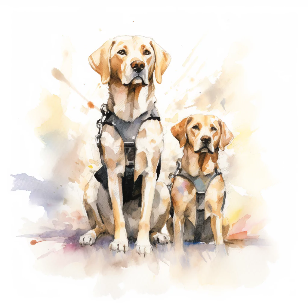 How Service Dogs Can Assist in Alleviating Depression 3 vadrgvet service dogs standing loose watercolor sketch mild sp 533af4aa 852b 4989 869a e0f7d4a564fd.png