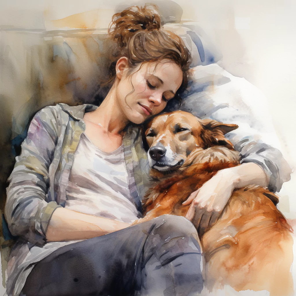 Urethral Obstructions in Dogs: Causes, Symptoms, Treatment 2 vadrgvet a dog sleeping on a womans lap loose watercolor sketch 969bcf77 e9c8 438b ac68 2fc20a9998a3.png