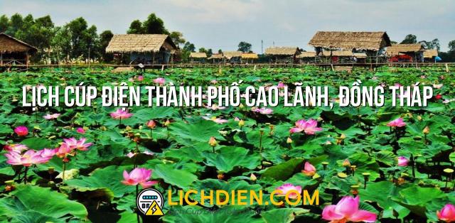 Lịch cúp điện Thành phố Cao Lãnh, Đồng Tháp