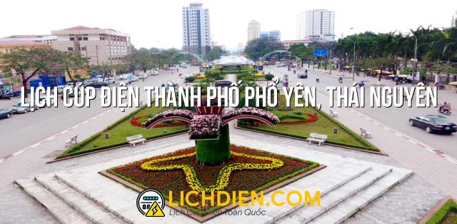 Lịch cúp điện Thành Phố Phổ Yên, Thái Nguyên