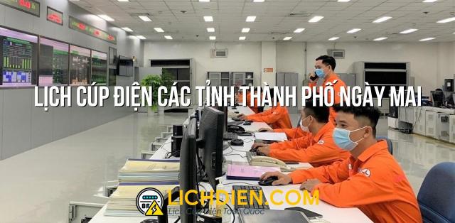 Lịch cúp điện các tỉnh thành phố ngày mai - 04/01/2025