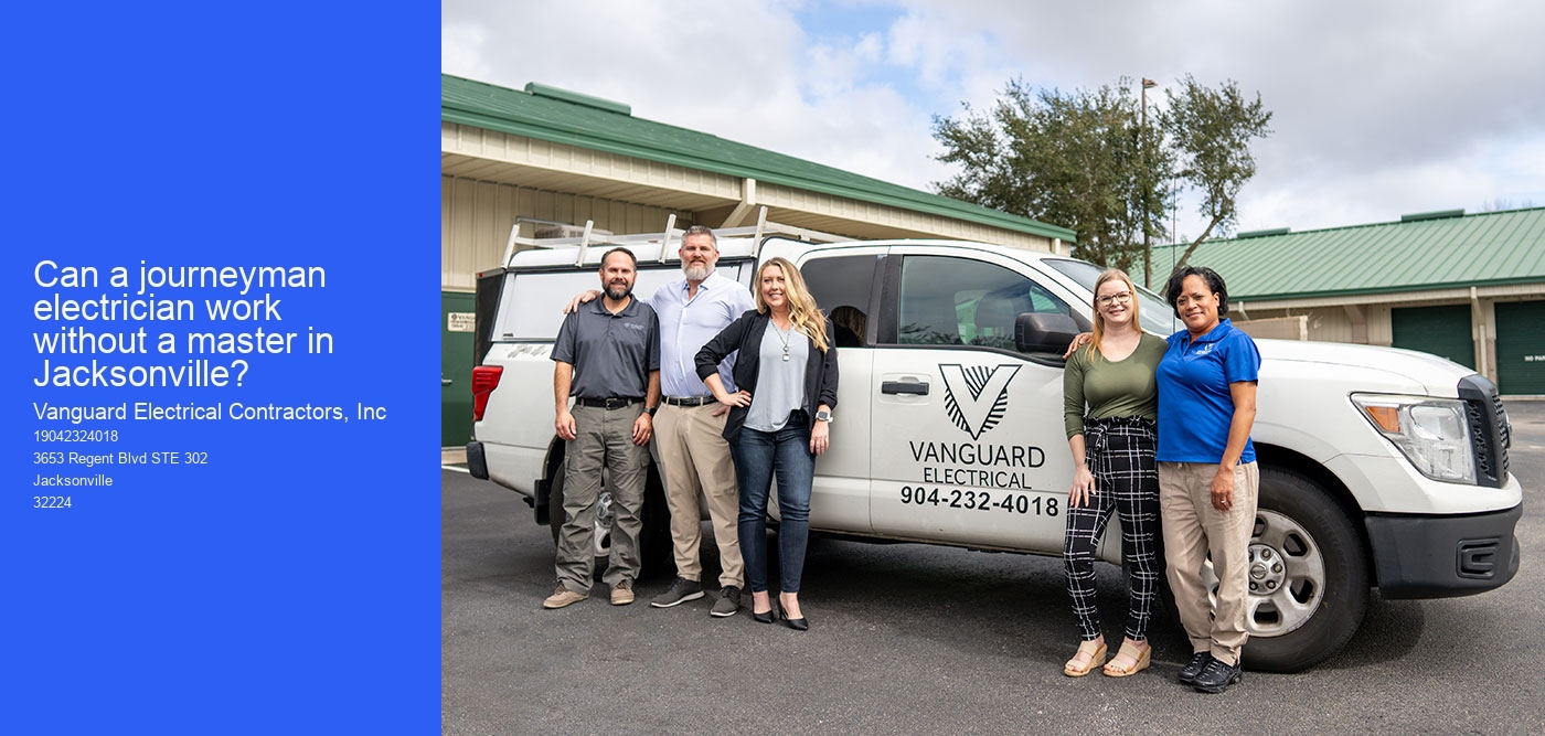 Can a journeyman electrician work without a master in Jacksonville?