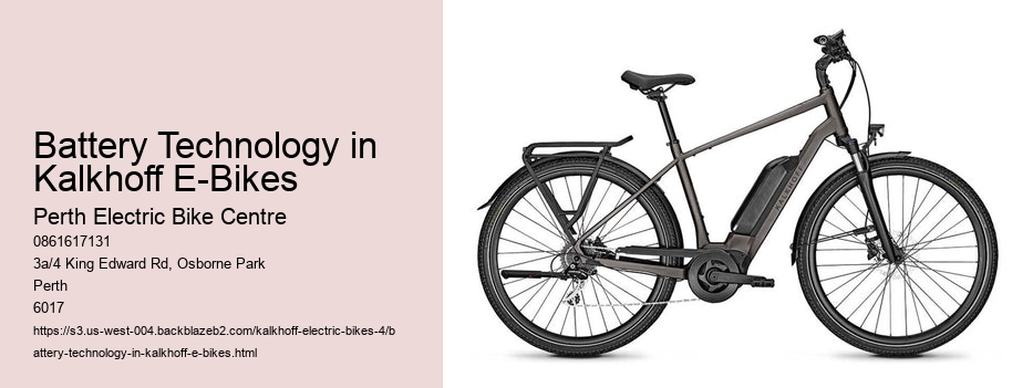 Battery Technology in Kalkhoff E-Bikes  