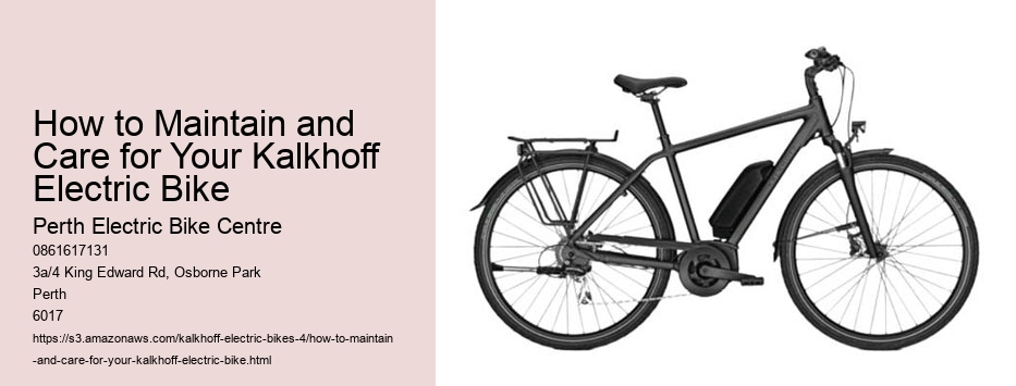 How to Maintain and Care for Your Kalkhoff Electric Bike