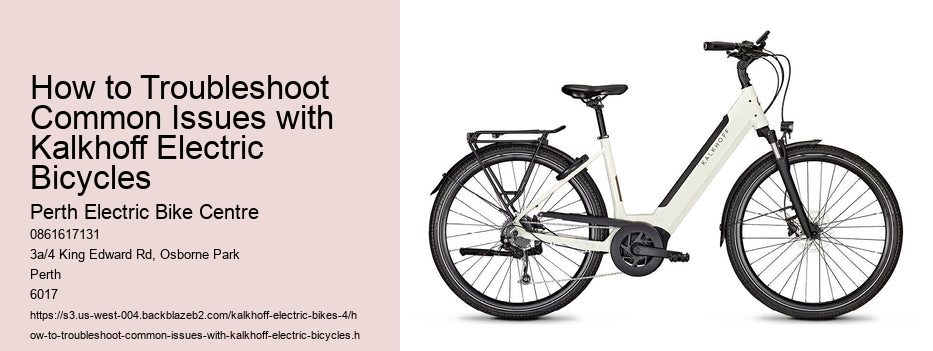 How to Troubleshoot Common Issues with Kalkhoff Electric Bicycles  