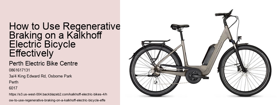 How to Use Regenerative Braking on a Kalkhoff Electric Bicycle Effectively   