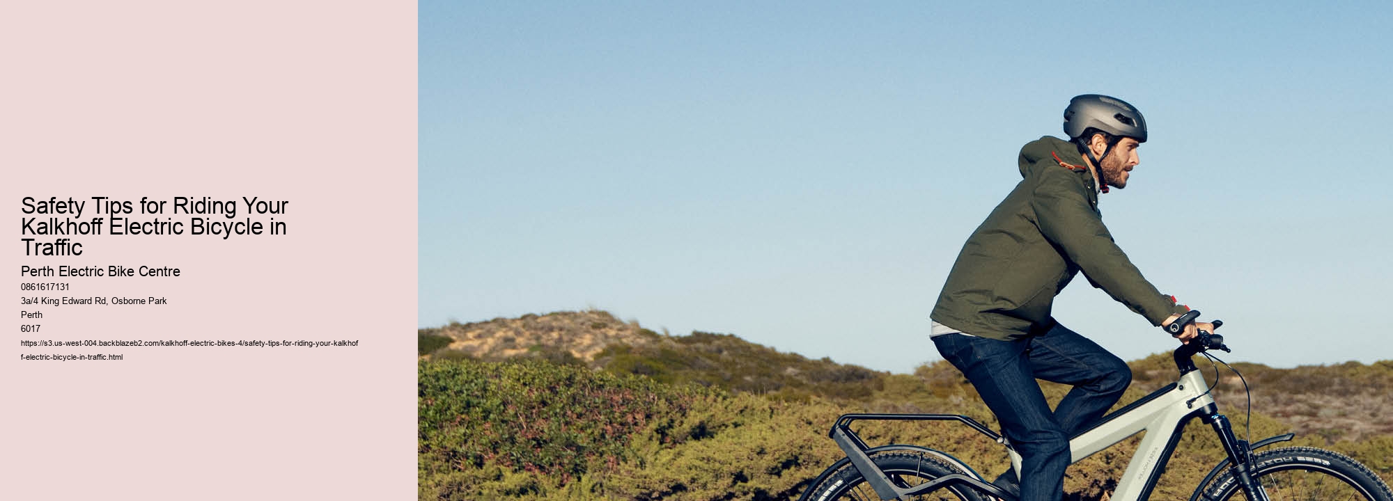 Safety Tips for Riding Your Kalkhoff Electric Bicycle in Traffic  
