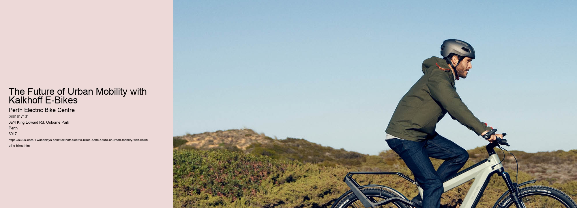 The Future of Urban Mobility with Kalkhoff E-Bikes  