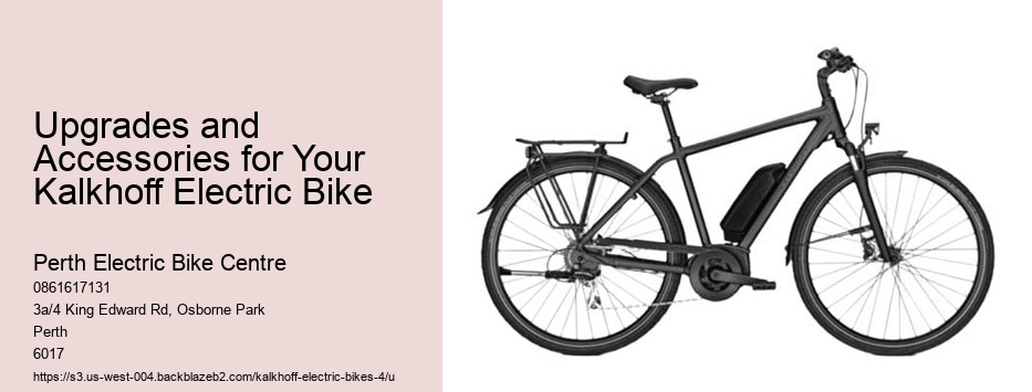 Upgrades and Accessories for Your Kalkhoff Electric Bike  