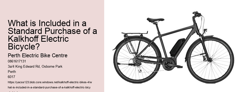 What is Included in a Standard Purchase of a Kalkhoff Electric Bicycle?