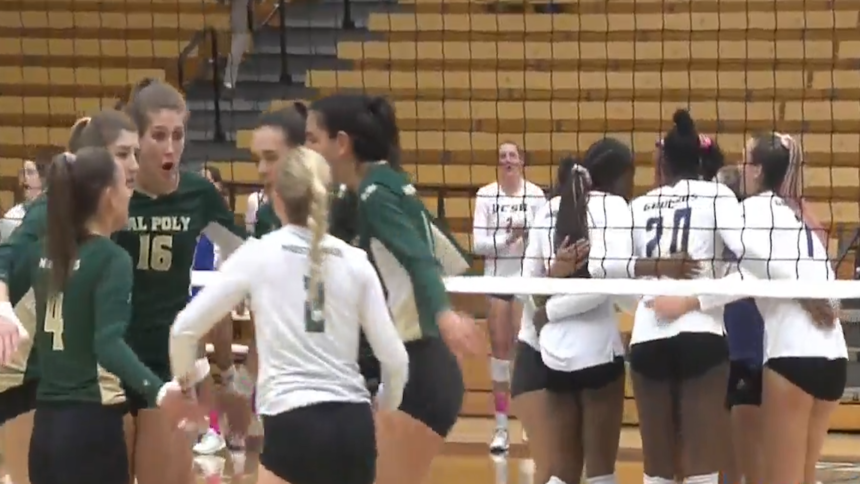 Cal Poly and UCSB volleyball