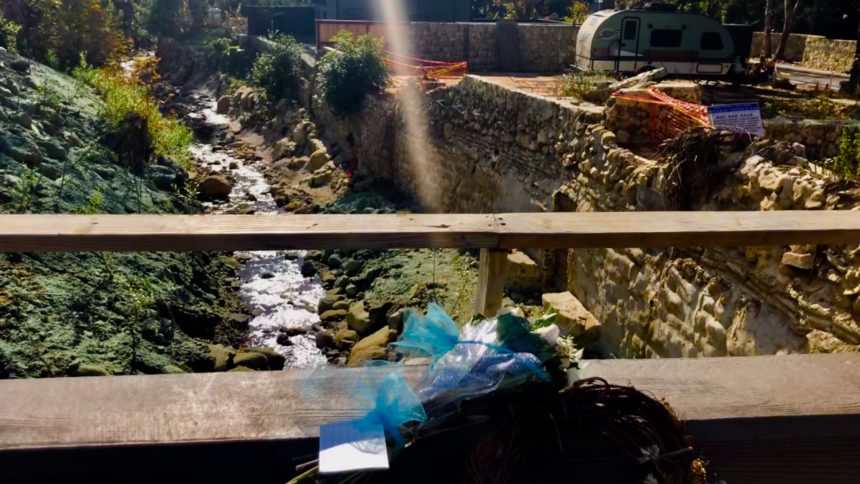 Montecito flowers on bridge 2020