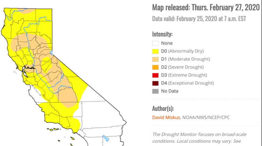 New drought report shows Central Coast, most of CA is 'abnormally dry' - KEYT