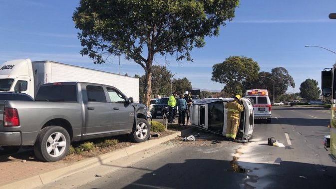 No Injuries Reported In Rollover Crash In Santa Maria - KEYT | KCOY