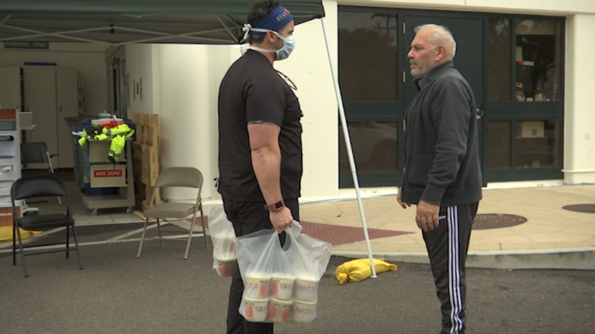 Soup donation at Cottage Hospital
