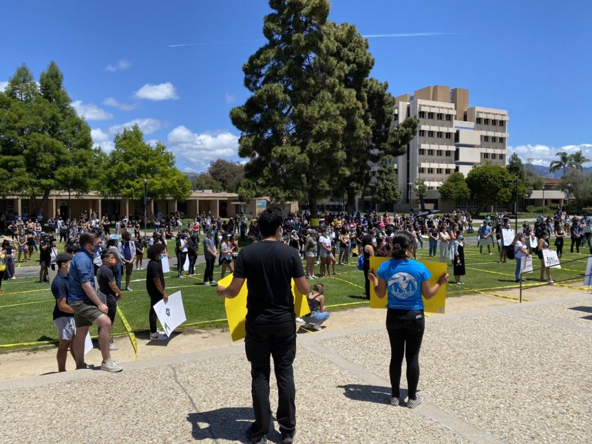 Hundreds gather at UCSB to protest Floyd's death KEYT KCOY
