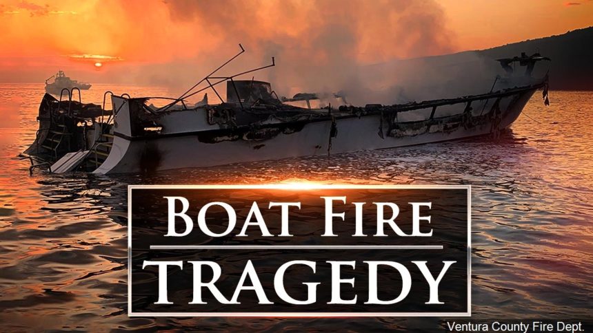 Boat fire tragedy graphic