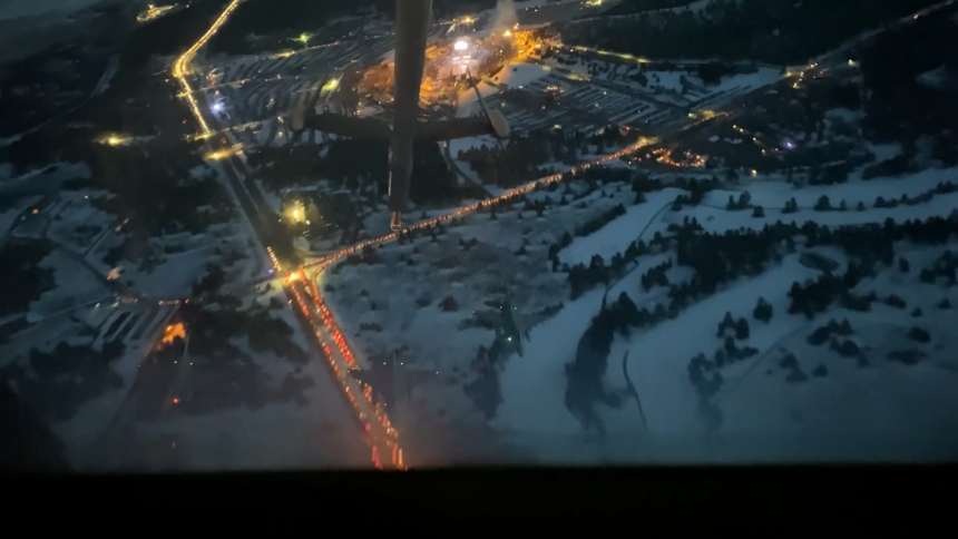 AFA flyover with traffic jam