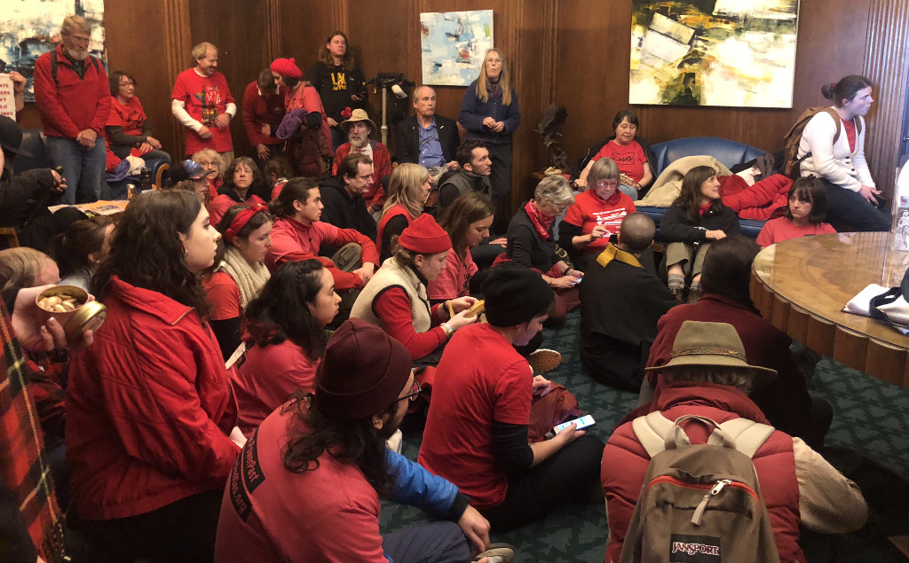 Gov. Kate Brown's office sit-in
