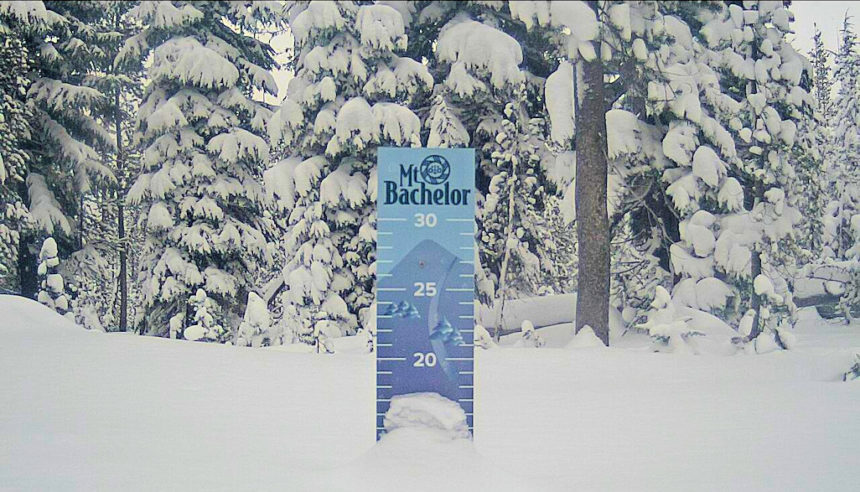 Mt. Bachelor snow stake 1127