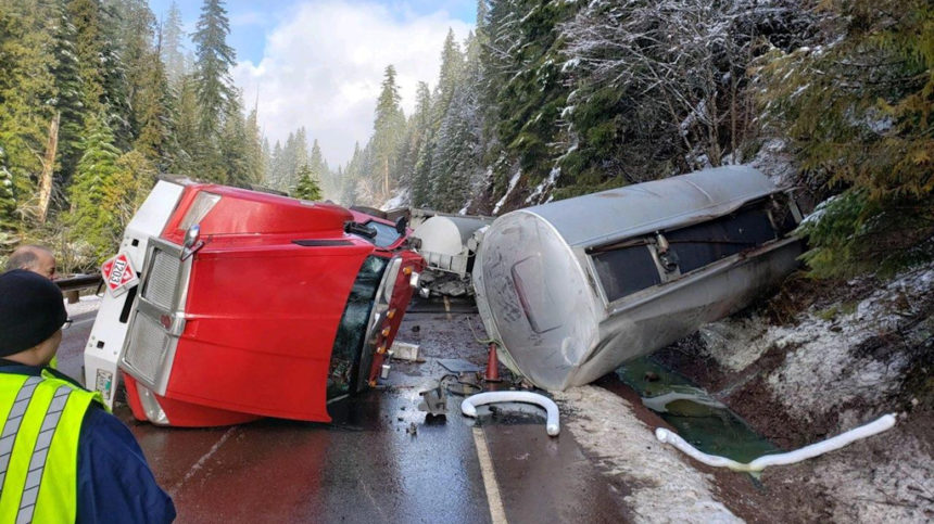 Fuel tanker crash Hwy. 22 OSP 2-16-2