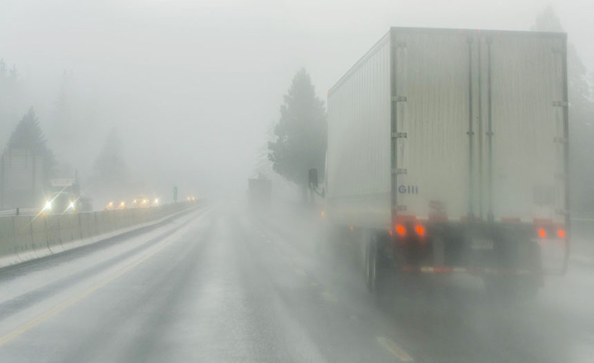 Rainy highway ODOT