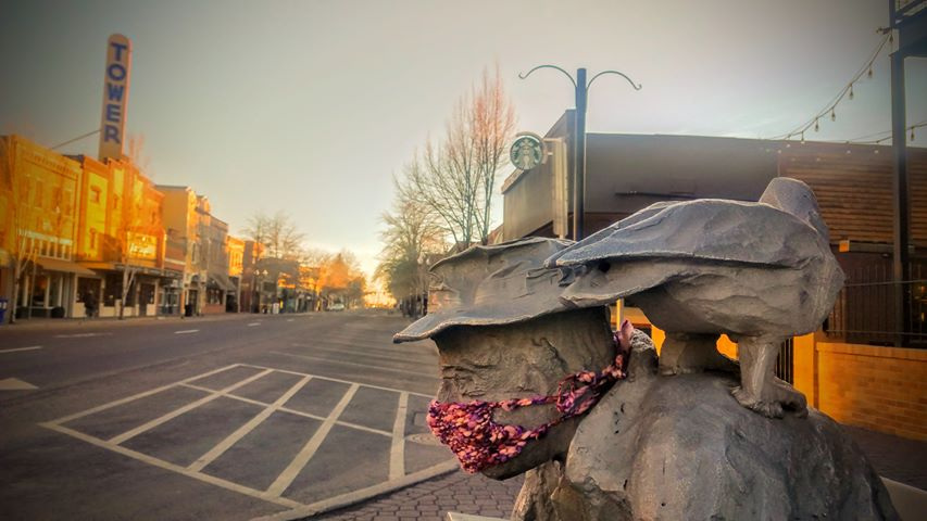 Art mask downtown Bend Benjamin Hanes 322